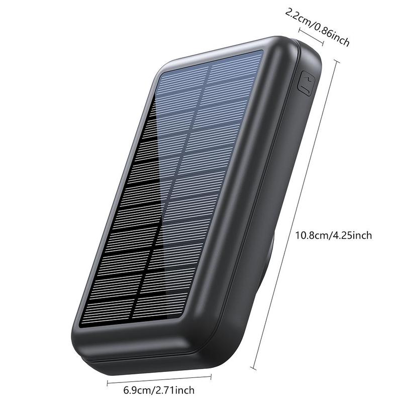 Solar Powered Power Bank, 10000mAh Magnetic Wireless Portable Mini Power Bank, 15W Wireless Charging Type-C Input Power Bank for iPhone & Android Phones, Stocking Fillers Gift, Smartphone Accessories