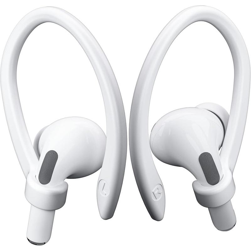 2 Pairs AirPods Ear Hooks Suitable for AirPods Pro 2, AirPods Pro, AirPods 3, 2 & 1, Upgraded Anti Slip Sports Clip Hooks Suitable for AirPods 1, 2, 3, Pro and Pro 2 – White