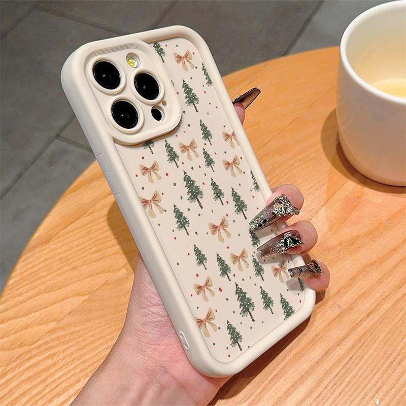 Christmas Tree Pattern Phone Case, Anti-drop Cellphone Protective Case, Total Protective Shockproof Mobile Phone Cover for iPhone 11 12 13 14 15 16 Pro Max