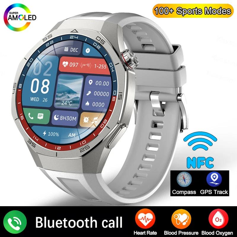 For Huawei GT5 Pro GPS Compass NFC Smart Watch Outdoor Sports Man AMOLED BT Call IP68 Watch 5 Upgraded Smartwatch Men 1GB Memory