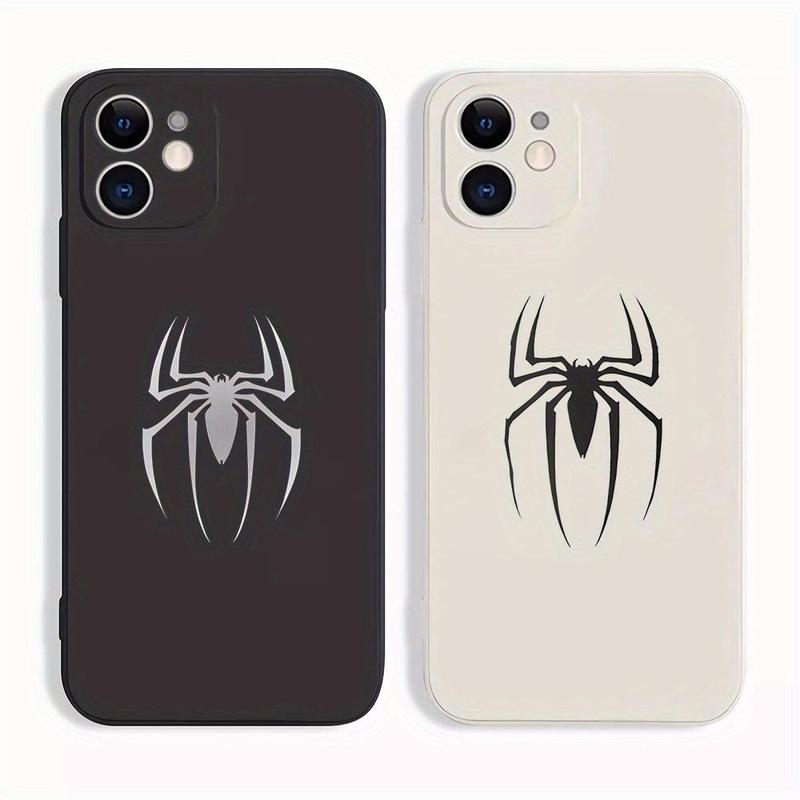 Spider Pattern Phone Case, 1 Count Decorative Phone Protector Cover, Phone Accessories Compatible with iPhone 15 14 13 12 11 Series