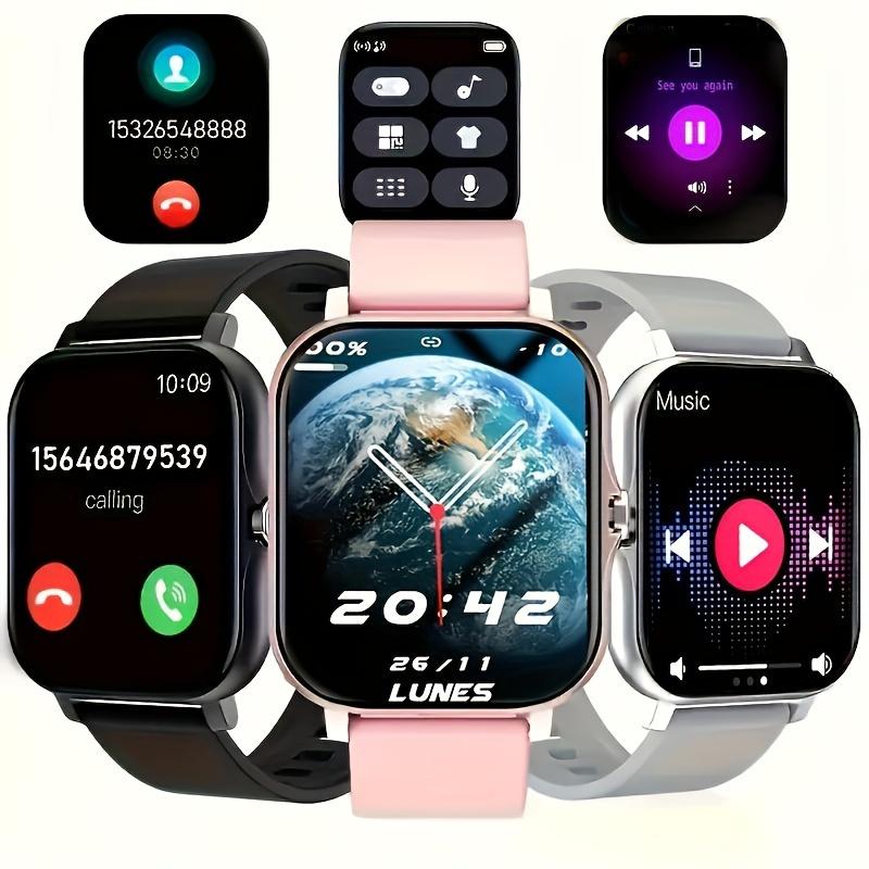 Smart Watch, Wireless Call Answer and Multiple Sport Mode, Remind of Long-Time Sitting Weather Forecast Message Notification, Frameless Slim Design, Suitable for Android and iPhone, Great Gift for Both Men and Women