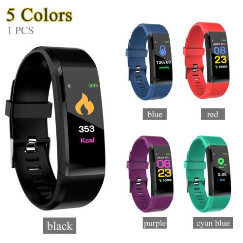 Unisex Smart Bracelet Wristband Watch Blood Pressure Oxygen Heart Rate Fitness Tracker