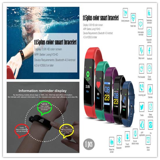 Unisex Smart Bracelet Wristband Watch Blood Pressure Oxygen Heart Rate Fitness Tracker