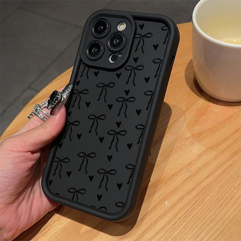 Bow Pattern Phone Case, Anti-drop Cellphone Protective Case, Decorative Phone Accessories Compatible with iPhone 15 14 13 12 Series