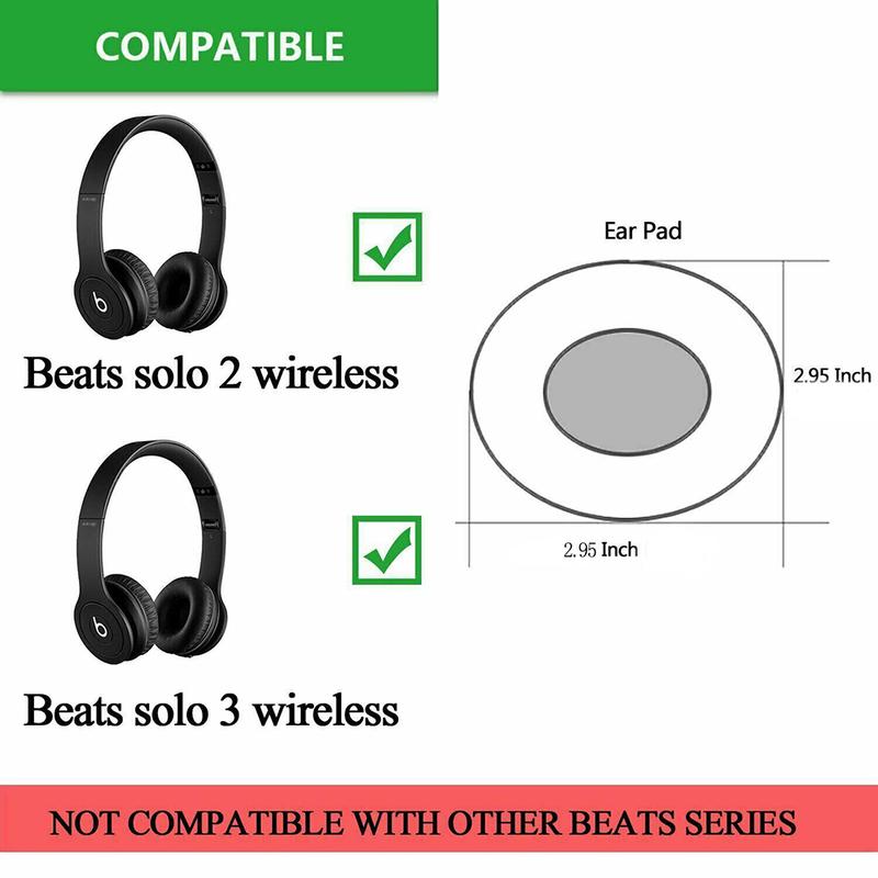 Replacement Ear Pads Tips Cushion Cover for Beats by Dr Dre Solo 2 & Solo 3 Wireless Protection