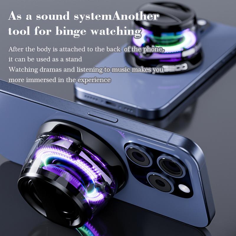 Portable Wireless Speaker, Rechargeable LED Atmosphere Light Speaker, Magnetic Mini Speaker, Wireless Surround Sound Speaker for Outdoor, Bathroom