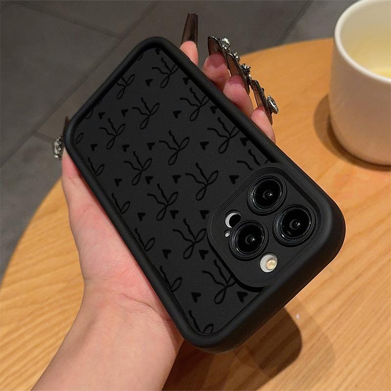 Bow Pattern Phone Case, Anti-drop Cellphone Protective Case, Decorative Phone Accessories Compatible with iPhone 15 14 13 12 Series