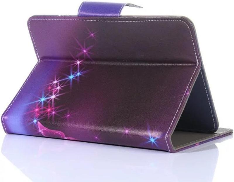 7'' 7.85'' 8'' Tablet Pc Case Cover, Foldable and Solid Stand Case, Compatible with All Universal 7 inch Tablets PC-Pink Butterfly