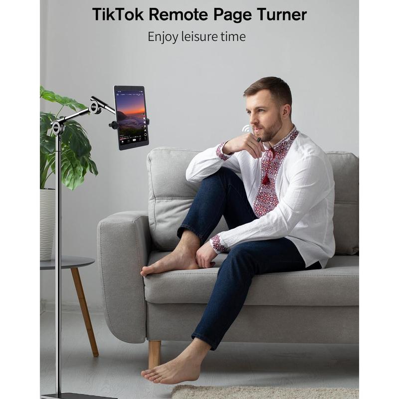 Remote Scrolling Ring for TikTok, Page Turner Clicker for Kindle App, Bluetooth Remote Control for TIK Tok, Wireless Camera Video Remote Shutter for iPhone iPad Android Tablets -Black