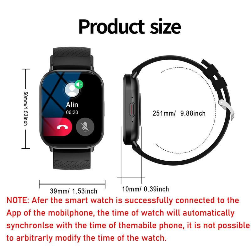 Multifunctional Smart Watch, 1 Count Fashion Digital Watch with Weather Forcast, Music Control, BT Support, Sports Watch for Women & Men