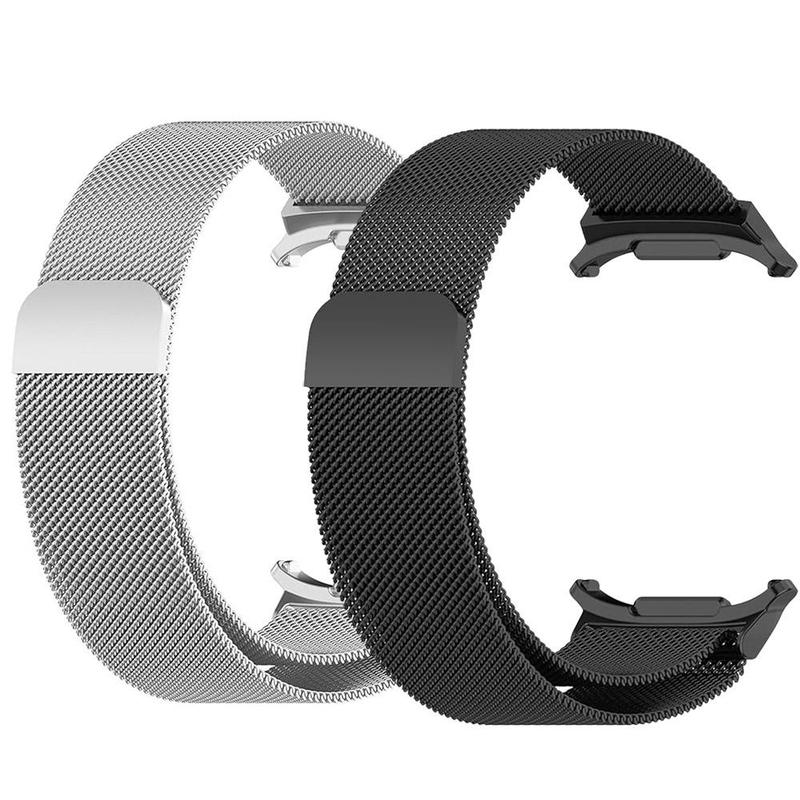 Magnetic Stainless Steel Watch Band (Band Only), 2 Counts Adjustable Watch Band for Samsung Watch 7 Ultra 47mm, Smart Watch Accessories