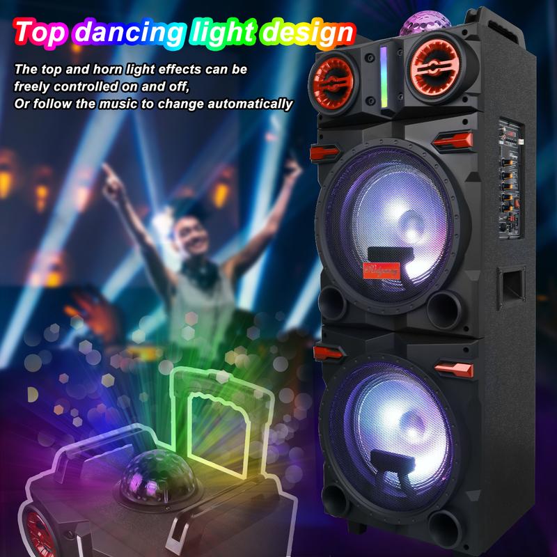 4000W Portable Bluetooth PA Speaker Karaoke Machine 2 x 10