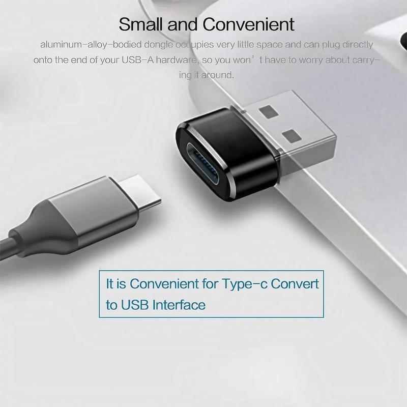 USB C to USB 3.0 Adapter, High Speed USB C 3.0 Female (Type-C) to USB A Male (Type-A) Converter, Phone Laptop Accessories for Home Office Use