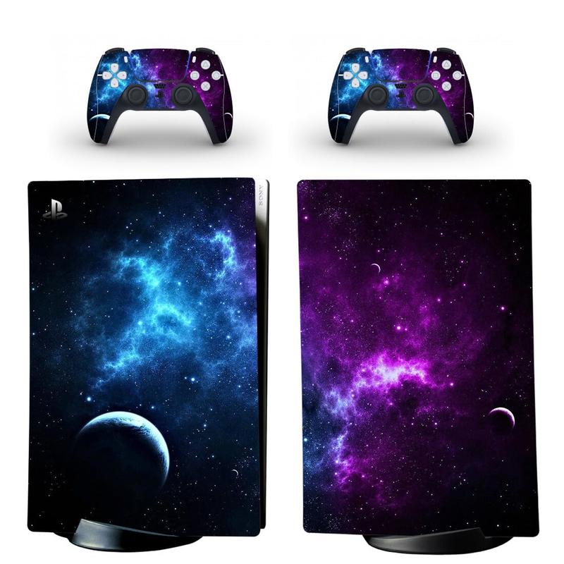 Full-Body Vinyl Skin Decal Wrap for PS5 Digital Edition Console - Includes Two Free Controller Stickers - PS5 Digital Accessories - Gaming Console Protection