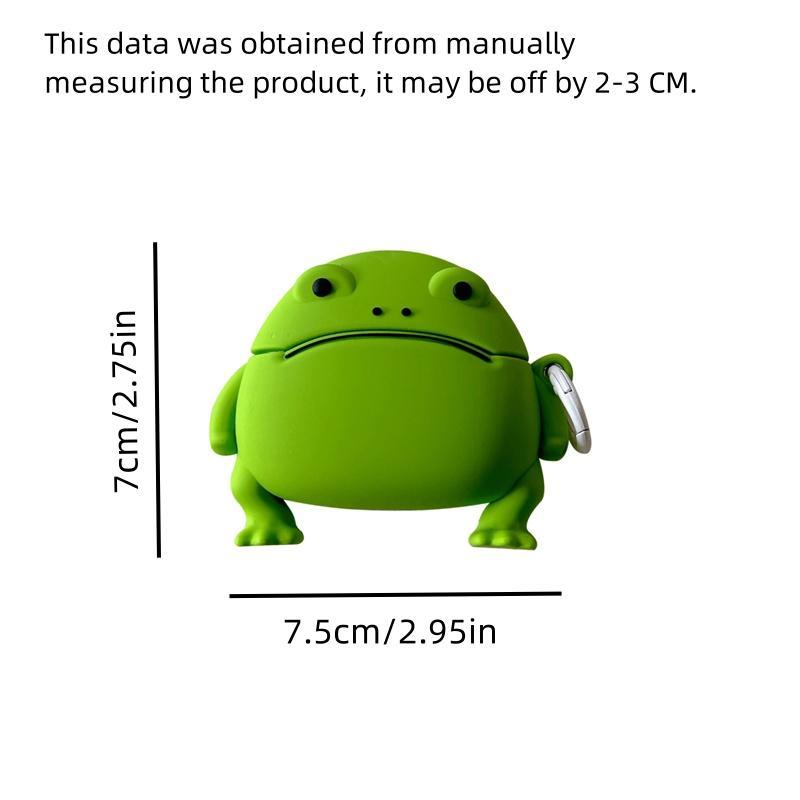 Cute Frog Design Earphone Case, Silicone Earphone Protective Cover, Earphone Accessories Compatible with AirPods 2 3 Pro