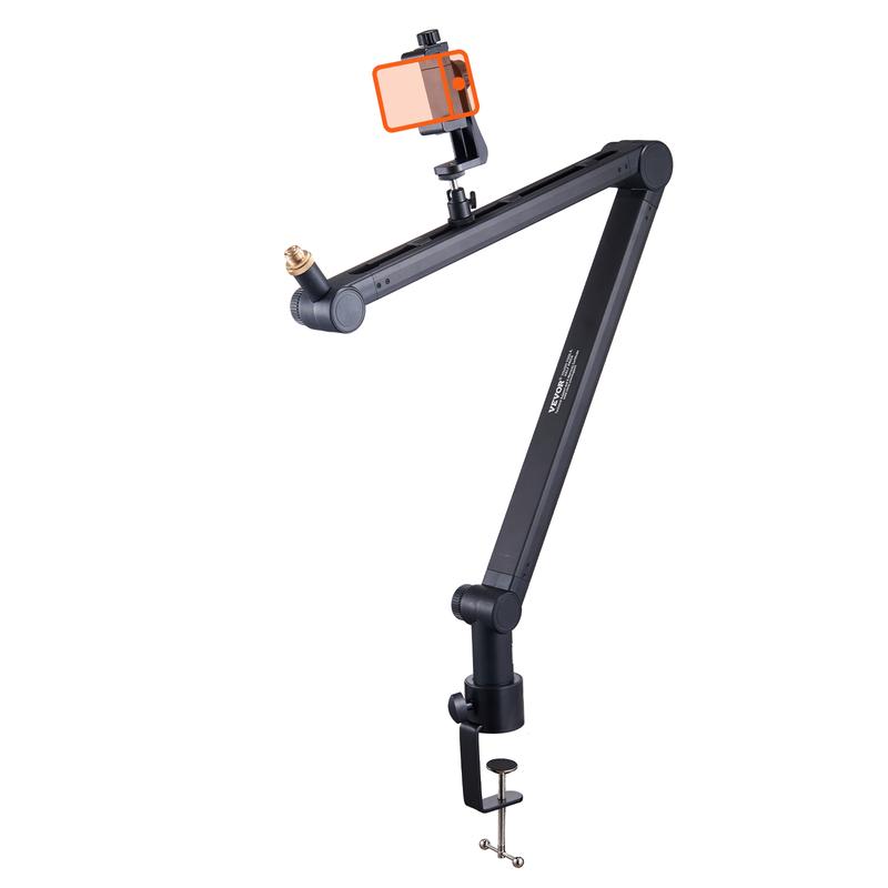 VEVOR Microphone Boom Arm with Desk Mount, 360° Rotatable, Adjustable Mic Stand with 3 8