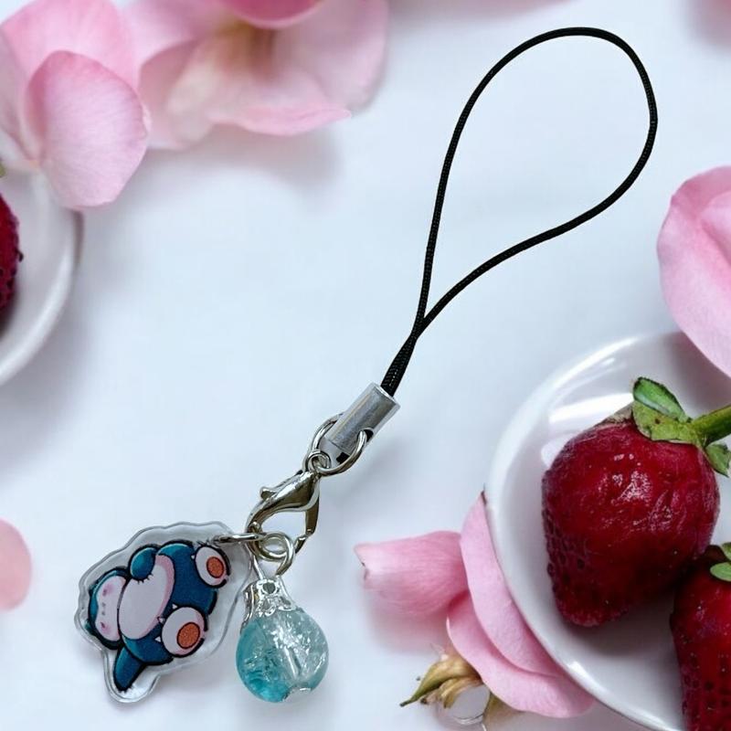 Anime, Pokémon Snorlax & Munchlax phone charm  Accessories Smartphone Cellphone