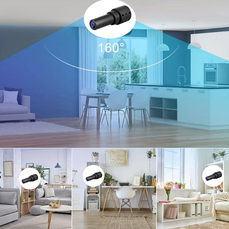 1080P HD Mini Camera with Night Vision, Wi-Fi Connectivity, Motion Detection Alarm, USB Powered, 140 Degree Wide Angle Lens for Home Security, Office Surveillance, and Travel