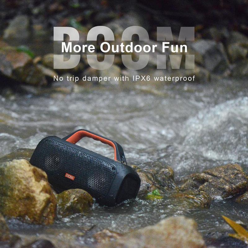 Extreme Boom Outdoor Speaker with IPX6 Waterproof,60W Mighty Sound,Deep Bass,30H Playtime,Portable Waterproof Bluetooth Speaker,Audio,Smartphone