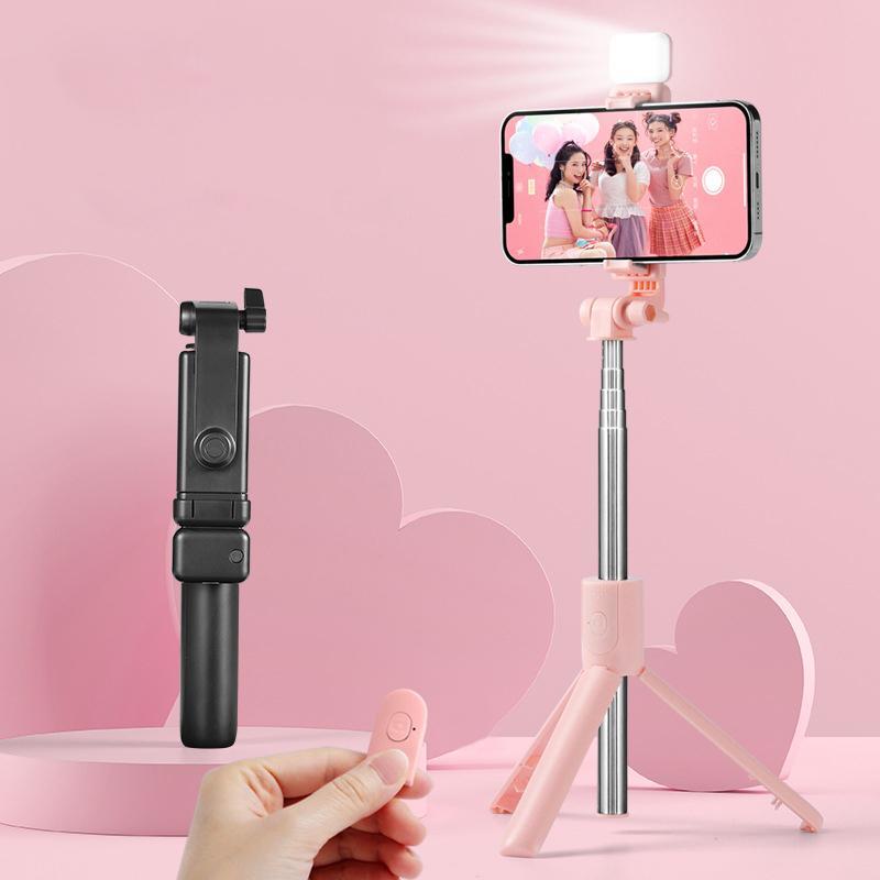 Wireless Selfie Stick, Multifunctional Phone Tripod, Bluetooth-compatible Remote Control Phone Holder, Phone Accessories for Travel, Live Streaming