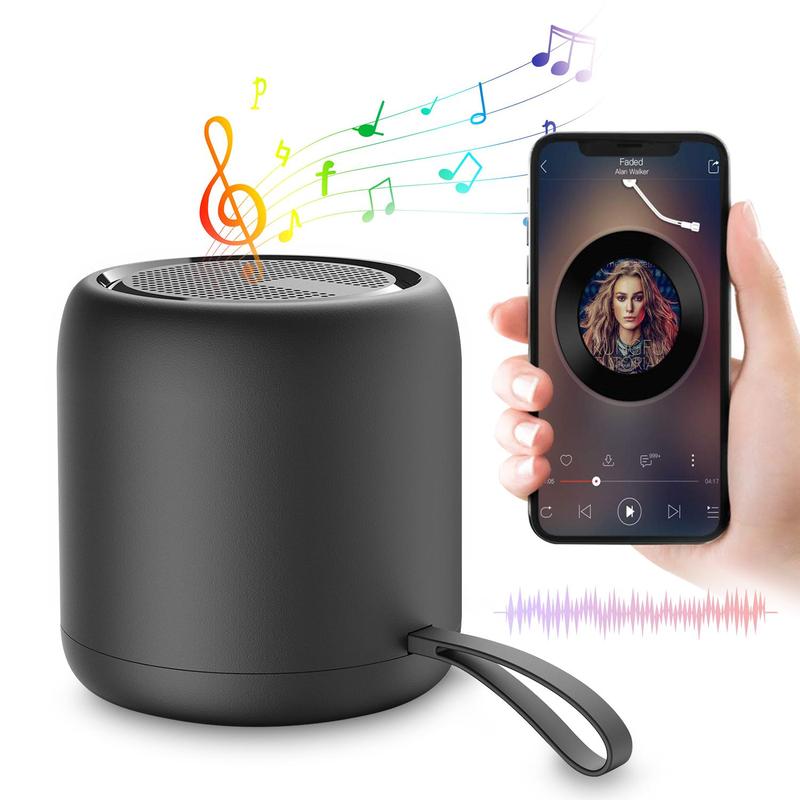 Bluetooth Speakers,Super-Portable Wireless Speaker with 24H Playtime,IPX4 Waterproof Stereo Sound Bluetooth 5.0, 1200mAh Wireless Stereo Pairing, Speaker for Home, Outdoors, Travel (Black White)