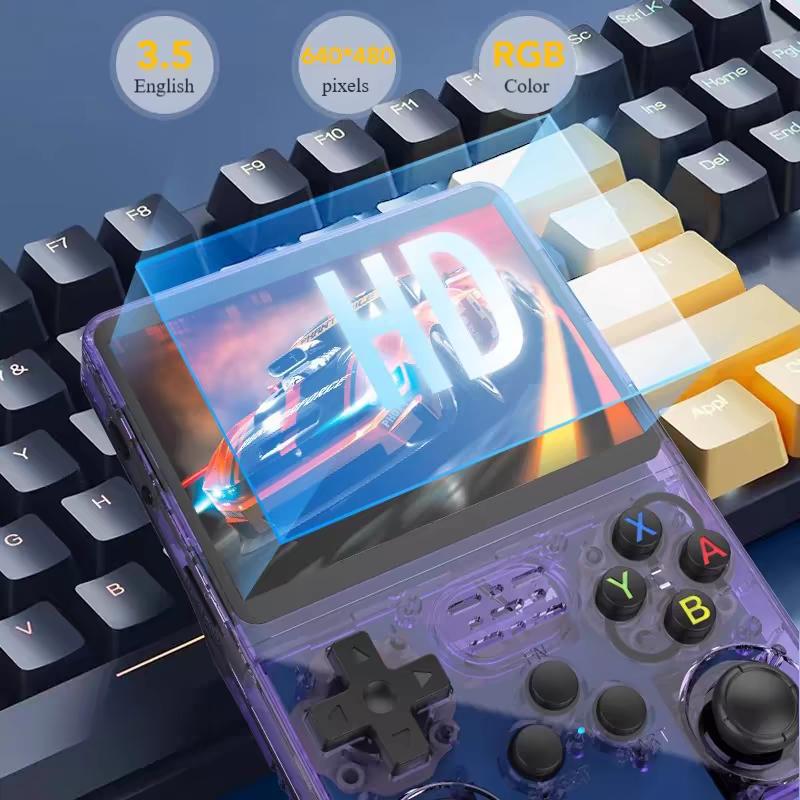 Christmas Surprise, Gift R36S Portable Retro Game Console, Game Room Gadget, 3.5 Inch iPS Screen Retro Game Console, Rechargeable Handheld Game Device with 16000+ Games and 20+ Emulators