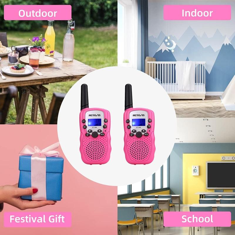 1 Pair Walkie Talkies for Kids, Kids Toys Long Range 2 Way Radio, Kids Walkie Talkie for Birthday Gifts Outdoor Camping Family Trip