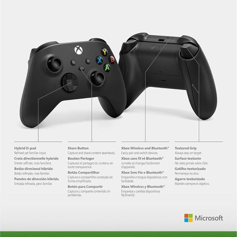 Microsoft Xbox Wireless Bluetooth Controller with USB, Carbon Black