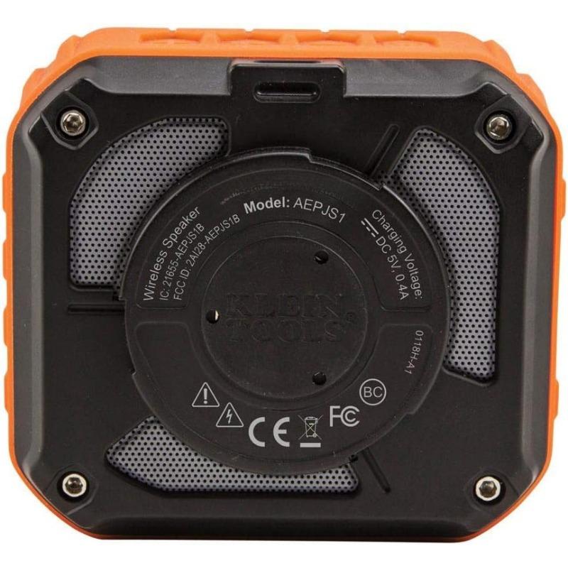 AEPJS1 Bluetooth Speaker, Wireless Portable Jobsite Speaker Plays Audio and Answers Calls Hands Free, IPX5, Worksite Ready