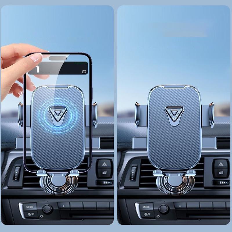 Car Phone Holder Vent Phone Mount, Never Blocking Air Vent Clip Cell Phone Holder Compatible with iPhone 16 15 14 13 12 Pro Max Mini Plus, iPhone 11 SE XS XR 8 7 6 6S Smartphone, Black