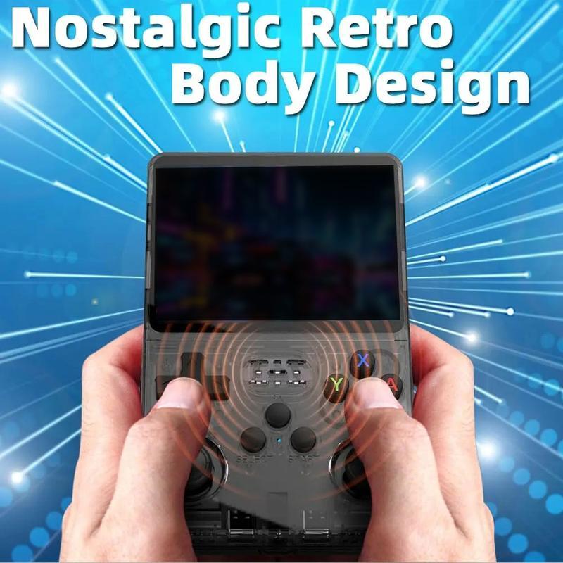 ZIHNIC R36S Retro Video Handheld Game Console LinuxSystem 3.5 in lPS Screen Built in 3000mAHBattery 32G+64G TF Card Preinstalled Gamess