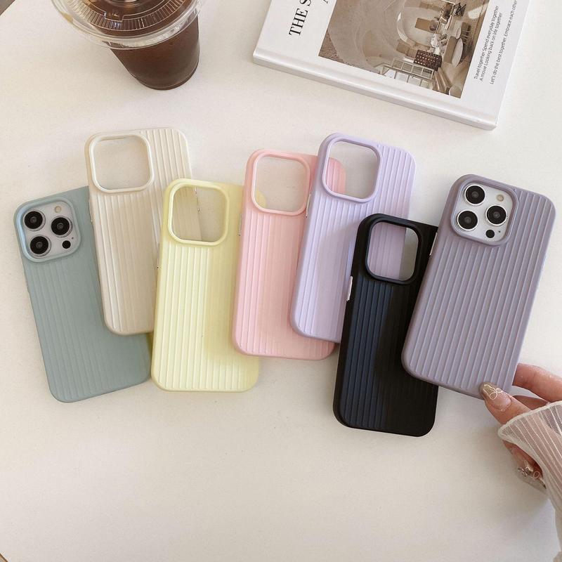 Solid Color Phone Case, Fashionable Anti-drop Phone Protective Cover, Phone Accessories Compatible with iPhone 15 14 13 12 Pro Max