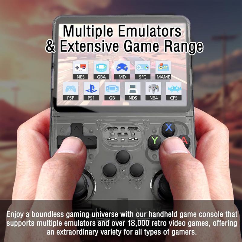 Christmas Surprise, Gift R36S Portable Retro Game Console, Game Room Gadget, 3.5 Inch iPS Screen Retro Game Console, Rechargeable Handheld Game Device with 16000+ Games and 20+ Emulators