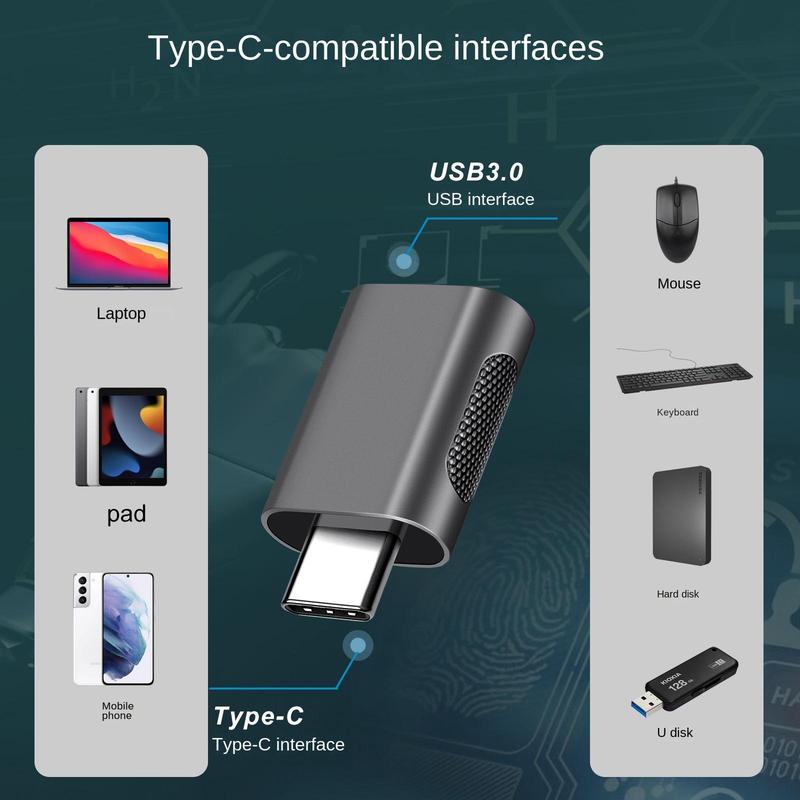 2pcs Type-C To USB3.1 Adapter, USB3.1 Type C Female To USB Male Charging Converter Adapter, Multifunctional Type-C Adapter