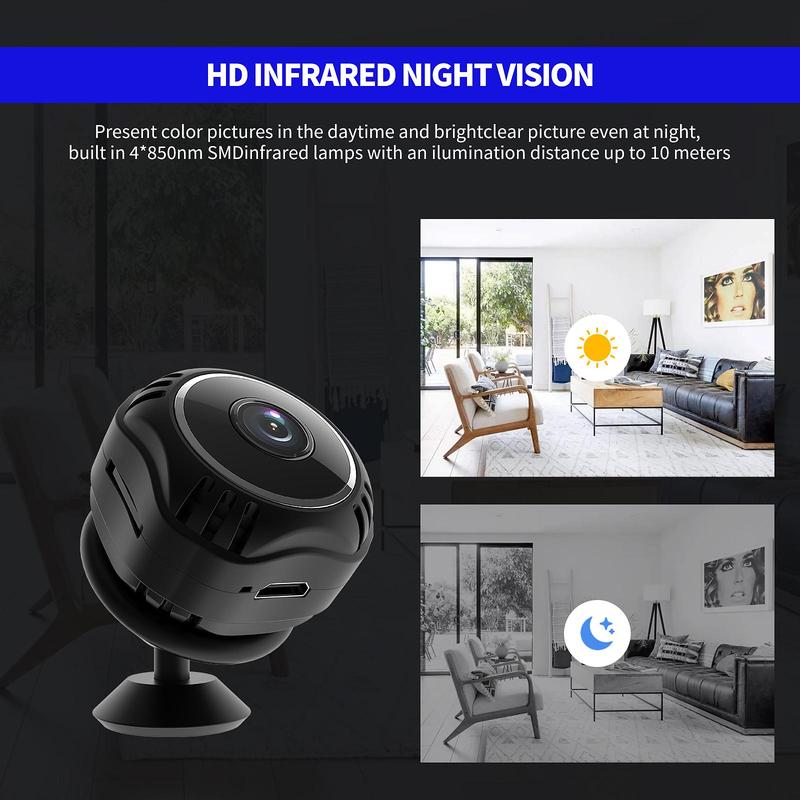 Wireless Camera, USB Rechargeable Smart Wireless Camera with HD Night Vision, Remote APP Real-time Viewing Security Camera