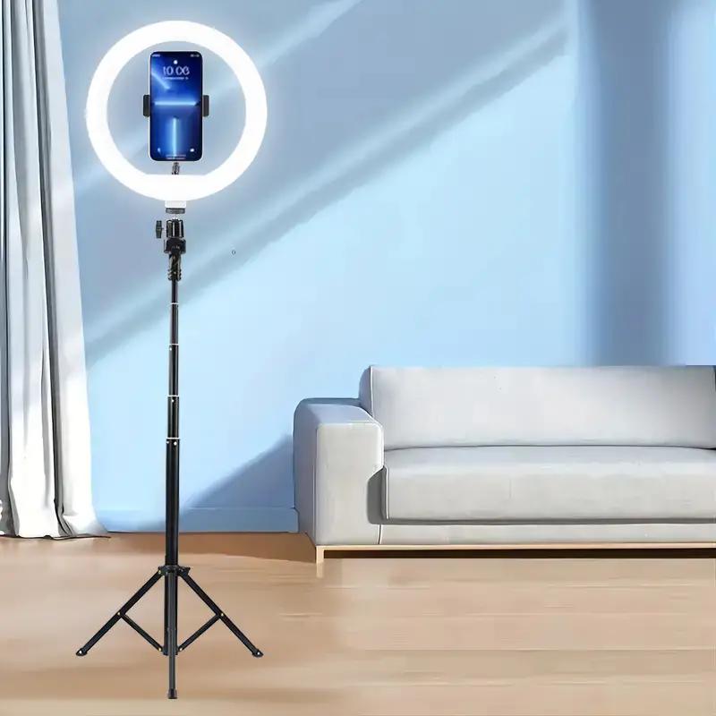 Professional Live Streaming Light Kit with 10 inch Ring Light and 1.3m Extendable Tripod Stand - Perfect for Video Recording, Photography, Streaming and Zoom Meetings