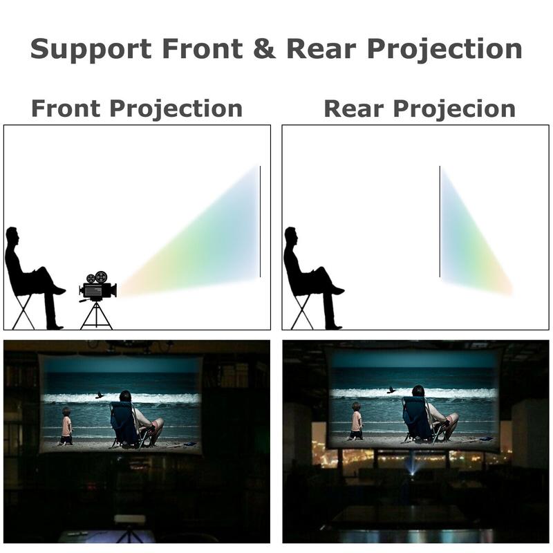 Portable Foldable Projector Screen 16:9 HD Outdoor Home Cinema Theater 3D Movie