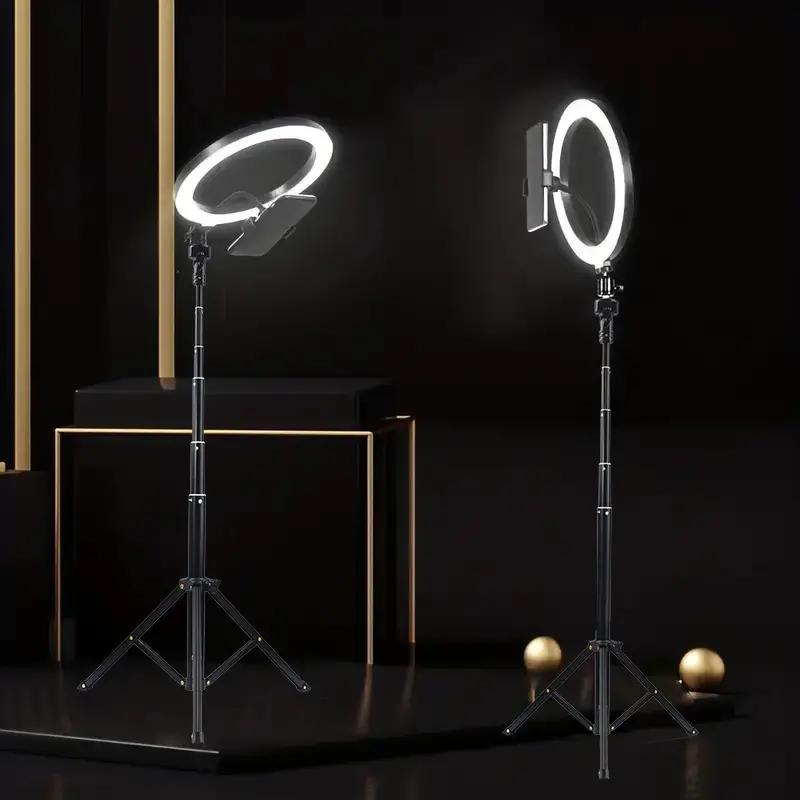 Professional Live Streaming Light Kit with 10 inch Ring Light and 1.3m Extendable Tripod Stand - Perfect for Video Recording, Photography, Streaming and Zoom Meetings