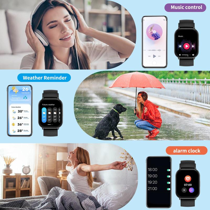 Multifunctional Smart Watch, Fashion Digital Watch with Phone Call & Multi-sports Modes, Sports Watch for Women & Men