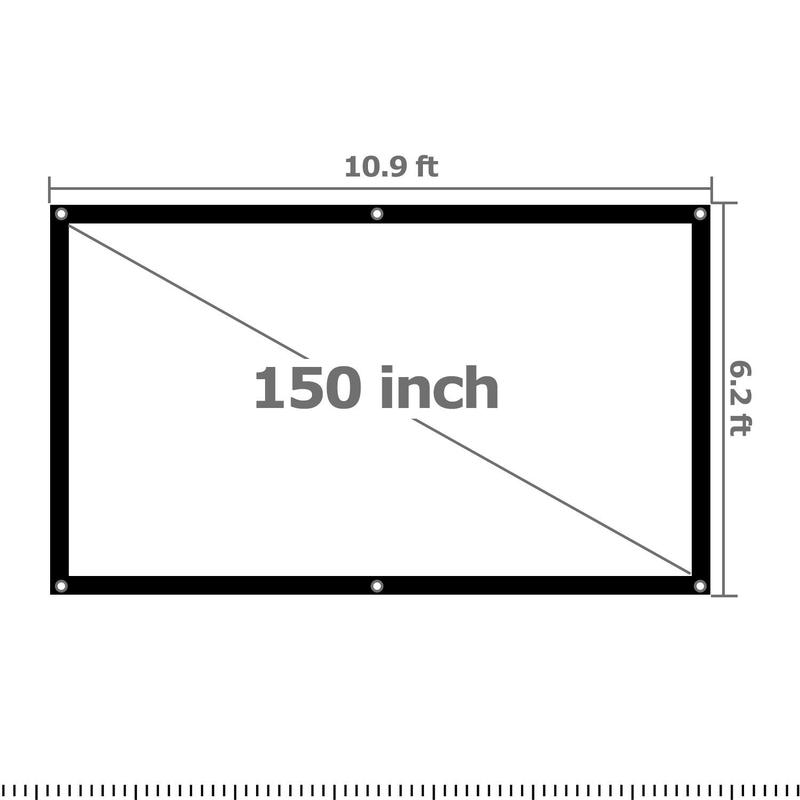 Portable Foldable Projector Screen 16:9 HD Outdoor Home Cinema Theater 3D Movie