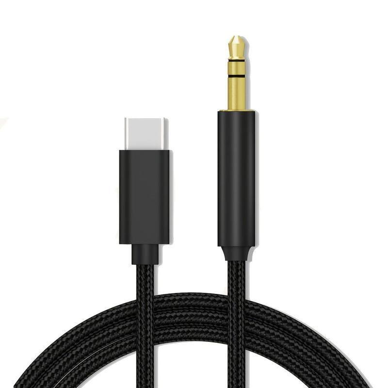 Type C To 3.5mm AUX Cable, Type C To 3.5mm AUX Audio Adapter, Suitable For Car, Speaker, Headset & Devices with AUX Interface