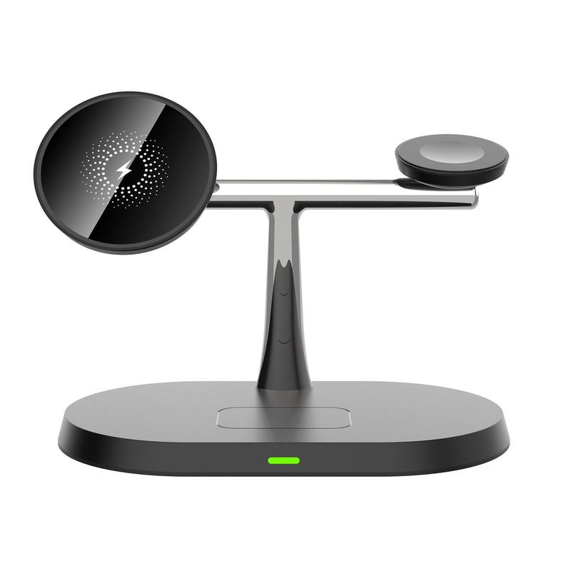 PDKUAI 3 in 1 15W Magnetic Wireless Charger Stand, Multifunctional Fast Charging Station for iPhone 16 15 14 13  12 Pro Max Plus Apple Watch 10 9 8 SE 7 6 5 4 3 2 AirPods Pro 2  3 4