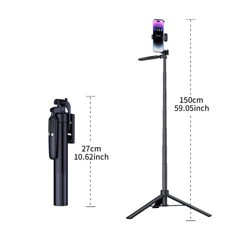 Selfie Stick Tripod With Remote Control for Music Festival, Extendable Tripod Stand, Smartphone Accessories for Summer, Gimbal Stabilize, Selfie Phone Holder, Phone Accessories