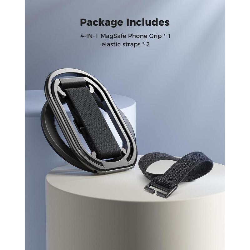 with MagSafe Finger Loop, 4-in-1 Phone Ring Holder Strap for MagSafe iPhoneSeries Adjustable Magnetic