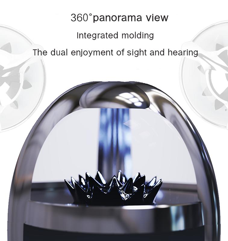 Creative Venom Design Wireless Speaker, USB Rechargeable Bluetooth-compatible Speaker,Music Comes toLife with Dancing Ferrofluid, Universal Desktop Speaker for Home Office