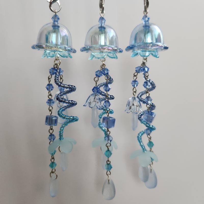 Jellyfish Phone Charms - Blue, Purple, and Frosted Blue - Smartphone Accessories