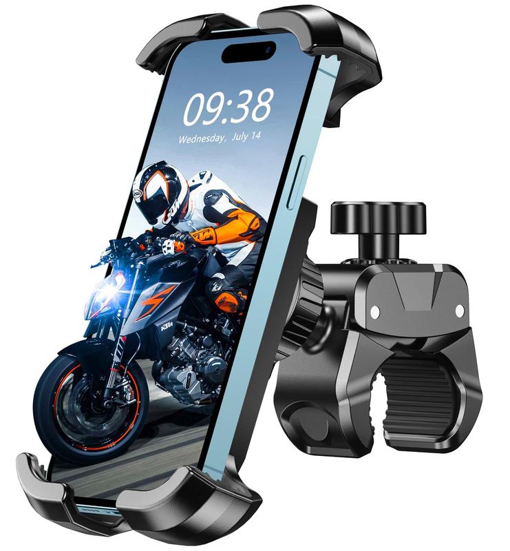 Bicycle Phone Mount, Smartphone Holder for Bike Motorcycle Scooter shopping Handlebar, Clip Stand Compatible with 4.7