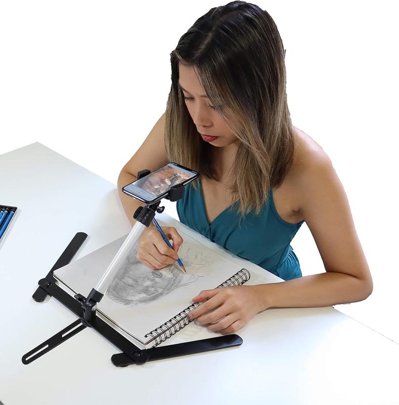 Overhead Tripod for Mini Projector - Phone Holder,Camera Stand,Webcam,Stronger Support with Clip for Cookie Decorating,eaching Online Live Streaming and Showing 360 Rotation