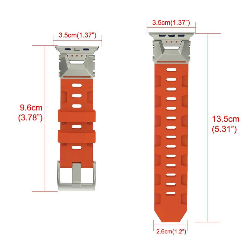 Durable Silicone Rugged Sport Band with Case for Apple Watch-Ultra 2 1 Band 49mm 45mm 44mm, Extra Wide Silicone Band for iWatch Series 9 8 SE2 7 6 SE 5 4 49mm 45mm 44mm